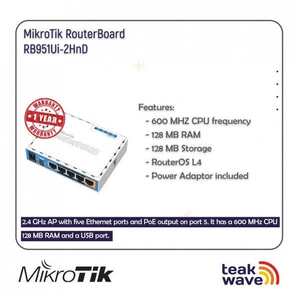 Jual Mikrotik Rb Ui Hnd Teakwave